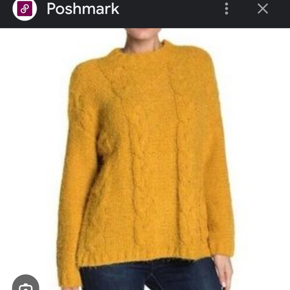 CENY Sweater Cable Knit, Size S, Golden $ 30. NWT.